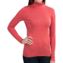 61%OFF 女性のスポーツウェアシャツ Belfordのシルクタートルネック - ロングスリーブ（女性用） Belford Silk Turtleneck - Long Sleeve (For Women)画像
